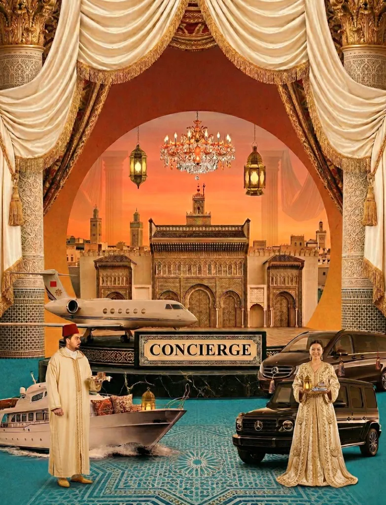 Concierge Morocco — luxury lifestyle services including private jets, yacht charters, VIP vehicles and personal assistance by Travy